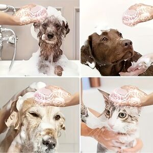 5for$10 Silicone Soft Bristle Massage Bath Brush Body Wash Shampoo Blue Teal